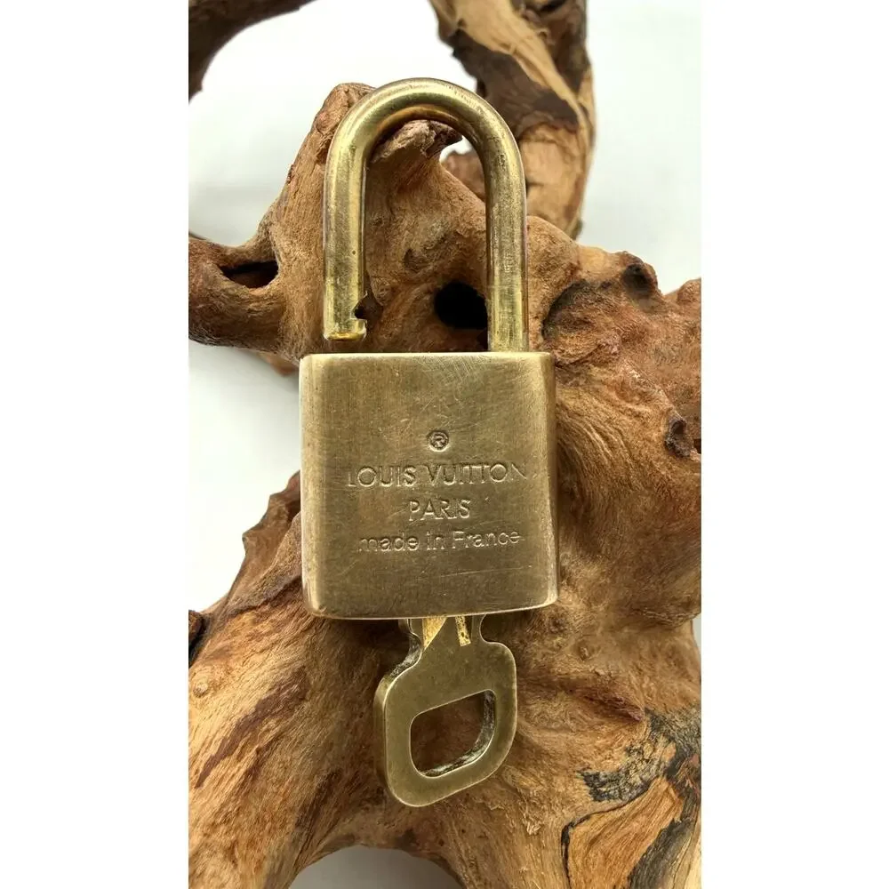 Louis Vuitton Signature Brass Padlock & Key 345
